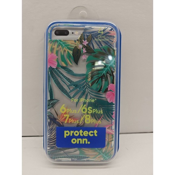 Protect Onn Phone Case for iPhone 6 Plus 6s Plus 7 Plus 8 Plus Tropical NEW - Picture 1 of 2